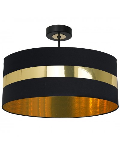 lampa na pałąku Milagro PALMIRA MLP6319 - duży czarno złoty klosz