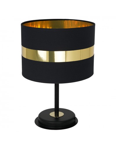 czarno złota lampa stołowa Milagro PALMIRA MLP6322 - na stolik nocny lub komodę