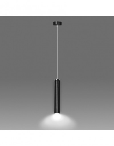 czarna - metalowa lampa wisząca Emibig LUNA 1 BLACK 956/1